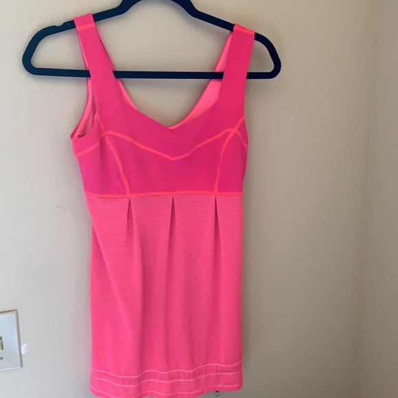 Lululemon Ta Ta orange pink tank sz 6 - Picture 3 of 7